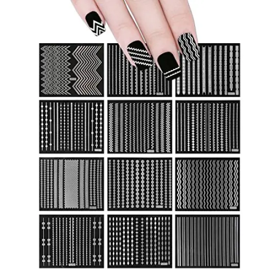 Wrapables 12 Sheets Holographic Nail Stickers {1}