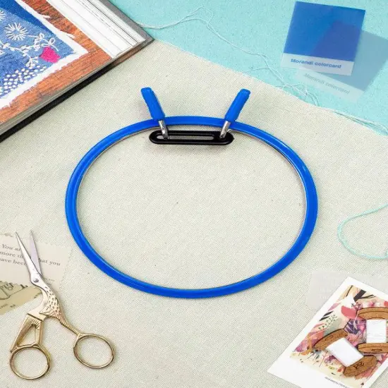 Medium Spring Metal Embroidery Hoop Nurge 160-2 Deep Blue {2}