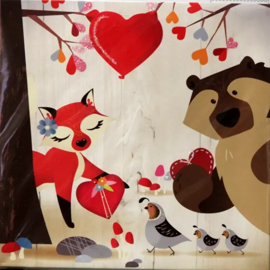 Treasures Pop-Up Woodland Valentine Greeting Card {2}