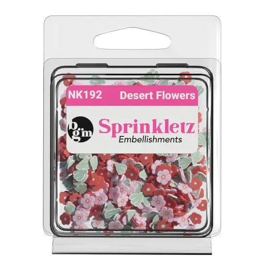 Buttons Galore Sprinkletz DIY Craft Embellishment Polymer Clay Pieces For Slime & Crafts 36 Grams - 3 Packs of Desert Flowers {2}