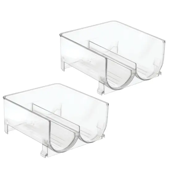 mDesign Plastic Free-Standing Stackable Water Bottle Storage Rack {4}