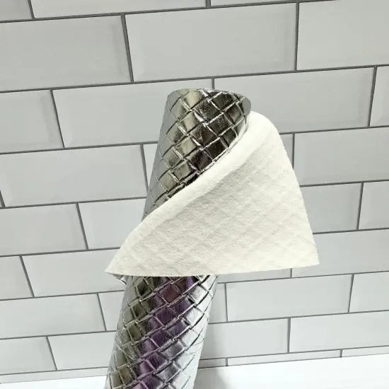 Silver Diamond Weave Vinyl {1}