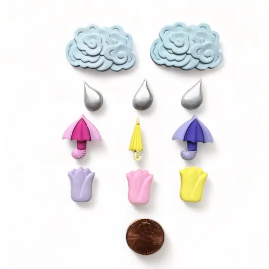 Buttons Galore and More Craft & Sewing Buttons - April Showers - 33 Buttons {3}