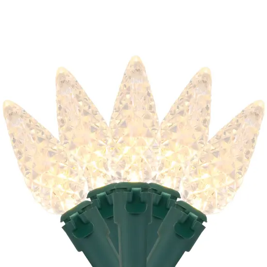 Northlight LED Faceted C6 Christmas Light - Warm White - 66.25' Green Wire - 200ct {1}