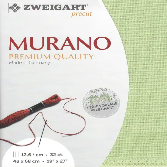 Precut Zweigart Murano 32 count Sage Green {1}