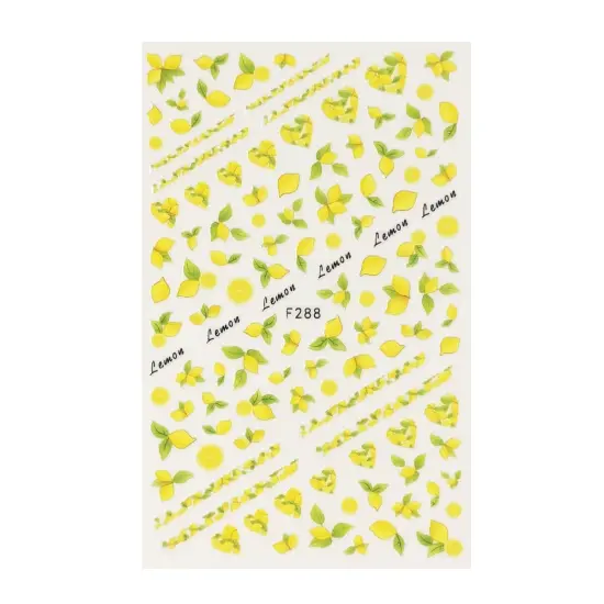Wrapables 3 Sheets Lemon Fruit Cupcakes & Macaroons Nail Art Fruits & Cupcakes Nail Stickers {4}