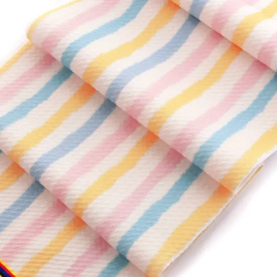 Pastel Brush Stroke Stripes Bullet Fabric 1 yard {3}