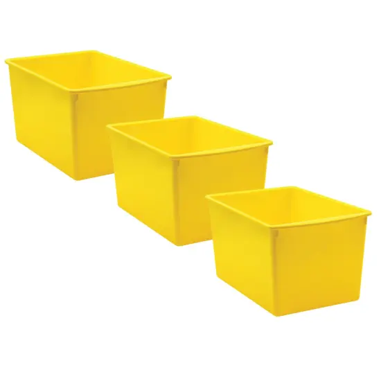 Yellow Plastic Multi-Purpose Bin, Pack of 3 {1}
