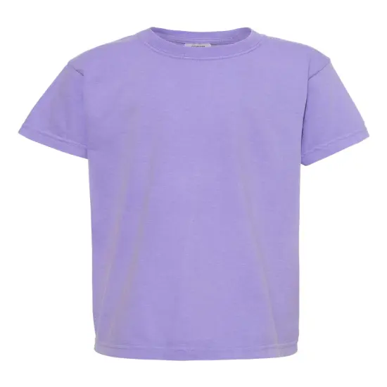 Comfort Colors&reg; Garment Dyed Youth Heavyweight Crewneck Short Sleeve T-Shirt Violet {2}