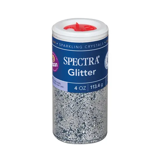 Glitter, Silver, 4 oz. Per Jar, 6 Jars {2}