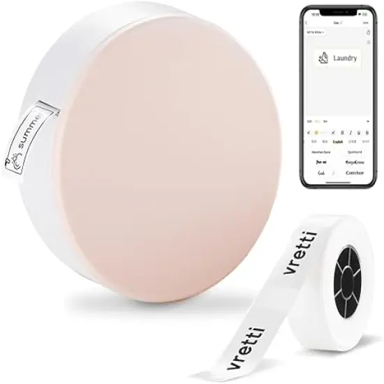 vretti&reg; HP3 Portable Thermal Mini Label Printer Machine Maker with Tape {1}