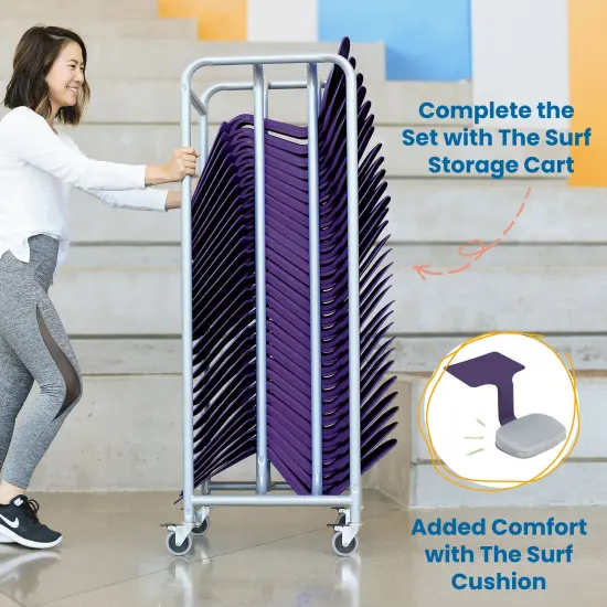 The Surf Portable Lap Desk, Kids Floor Desk, One-Piece Writing Table, Flexible Seating, 10-Pack Eggplant {4}