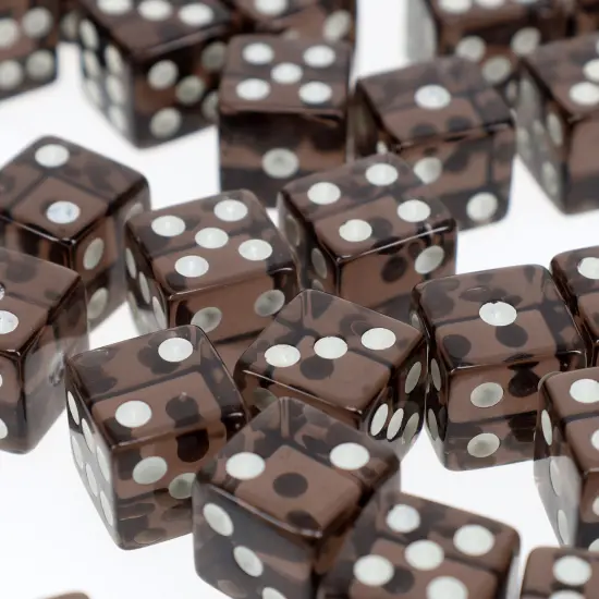WE Games Clear Dice with Squared Corners - 100 Pack {3}
