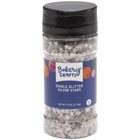 Silver Stars Edible Glitter {1}