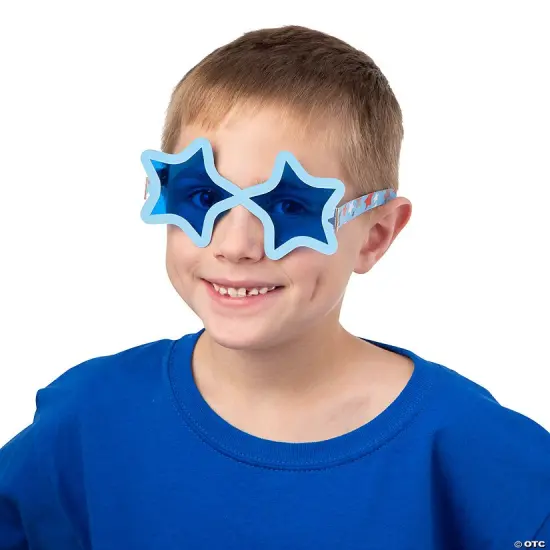 Kids Patriotic Paper Acetate Glasses 12 Pieces {2}