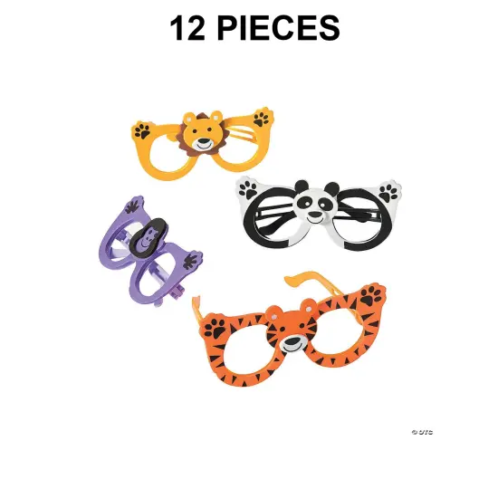 Kids Zoo Animal Glasses Assortment 12 Pieces {1}