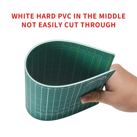 Self Healing Cutting Mat: 9"x12" Non-Slip PVC Double Sided 5-Ply A4 Art Craft Rotating Mat, Rotary Cutting Mat for Quilting, Sewing Crafts Hobby Fabric Precision Scrapbooking Project Gr {6}