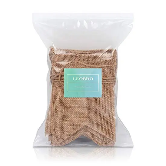 48 Pcs Burlap Banner, 30 Ft Swallowtail Flag, DIY Decoration for Holidays, Wedding, Camping, Party, New Year Decorations, Merry Christmas Banner, Indoor Christmas Decoration {4}