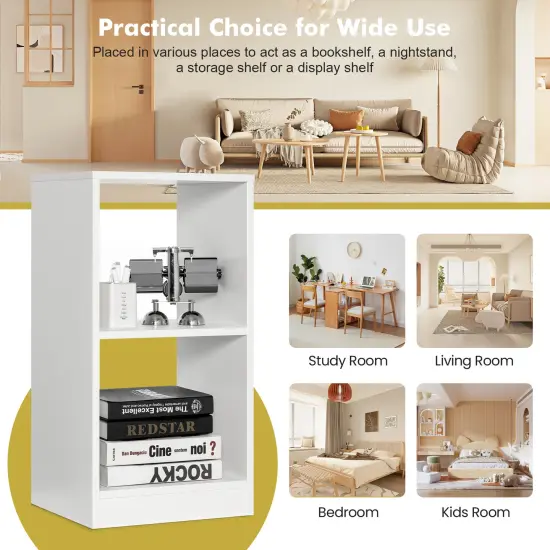 2 Pieces 2-tier Bookcase Set with Anti-toppling Device {4}