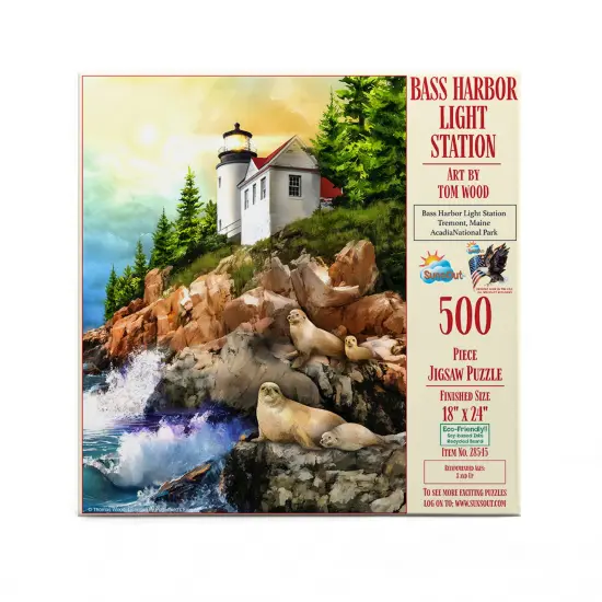 Sunsout Bass Harbor Light Station 500 pc Jigsaw Puzzle 28545 {4}
