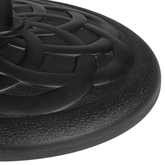 Merrick Lane 30 LB. Universal Cement Patio Umbrella Base with Weatherproof Polymer Coating Black {5}