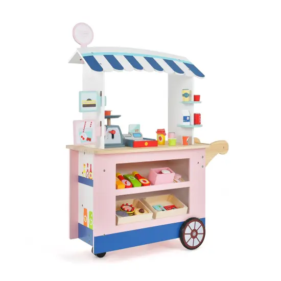 Toy Cart Play Set with POS Machine and Lovely Scale {1}