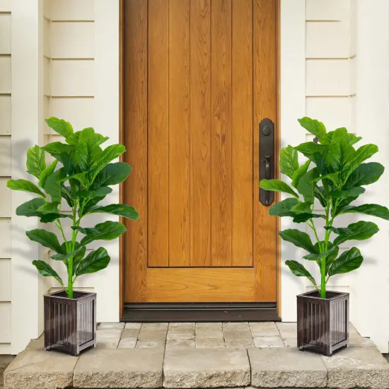 2-Pack Artificial Fiddle Leaf Fig Tree {2}