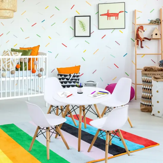 5 Piece Kids Mid-Century Modern Table Chairs Set {5}