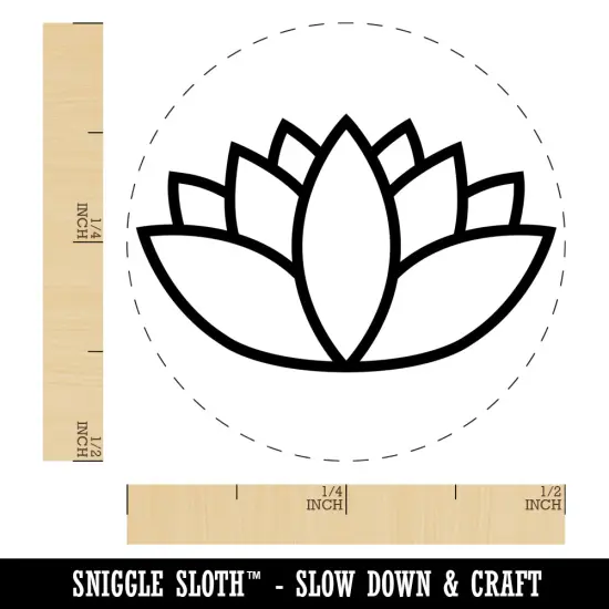 Yoga Lotus Flower Outline Self-Inking Rubber Stamp for Stamping Crafting Planners Dry Pad (No Ink) {1}