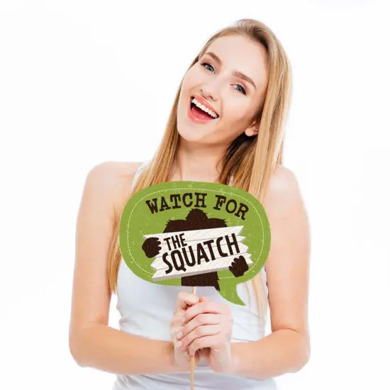 Big Dot of Happiness Funny Sasquatch Crossing - Bigfoot Party or Birthday Party Photo Booth Props Kit - 10 Piece {3}