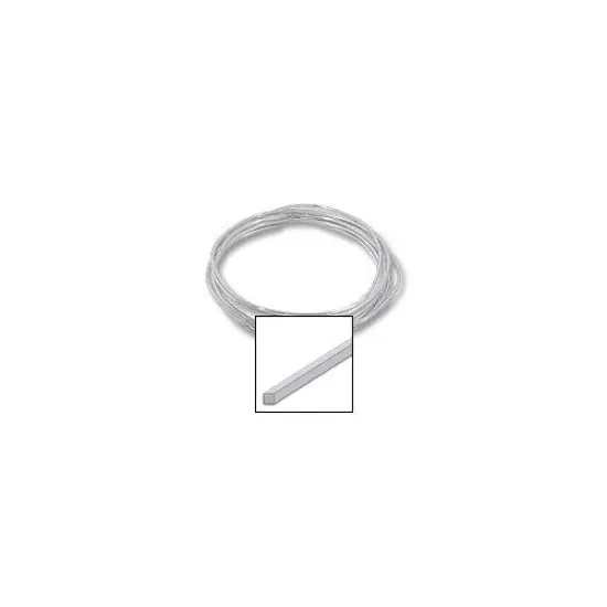 JewelrySupply Sterling Silver Square Wire 22 Gauge Half-Hard (Sold by The Foot) {3}