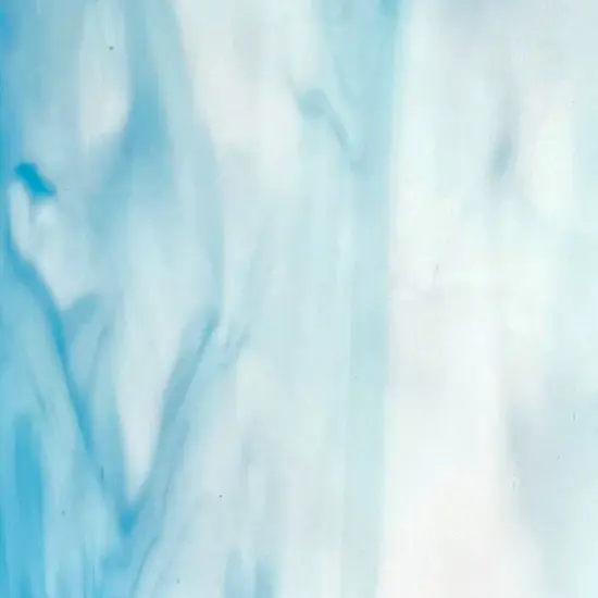 White Deep Sky Blue tr., Prisma COE 96 Fusible Glass Sheets / Mosaic Squares - 4 Pack {4}