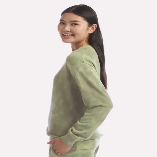 Women's Eco&reg; Washed Terry Throwback Pullover Oli Ton Tie Dye {7}