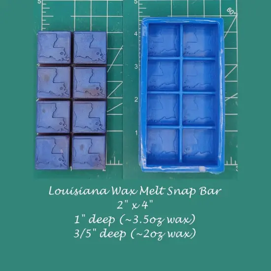 Louisiana Wax Melt Snap Bar Silicone Mold {1}