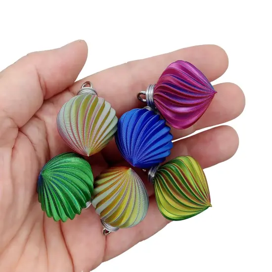 20 Multicolor Small Ornaments for Miniature Christmas Trees, Mixed Colors, about 1 inch tall, Adorabilities {2}