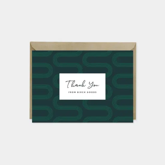 Fine Line Deco Custom Thank You Card IV {1}
