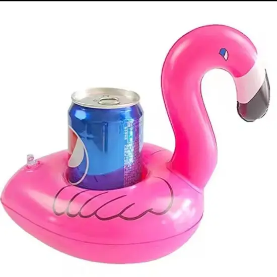 36 Pack: Inflatable Floating Pink Flamingo Vinyl Coasters {2}