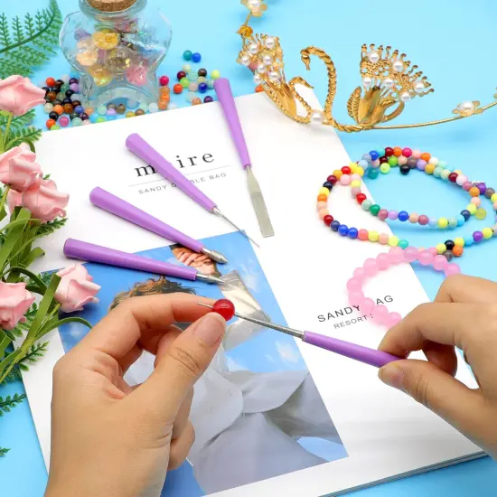 5 Pieces Bead Reamer for Jewelry Making, Bead Spinner Hole Enlarger Tool for Glass Plastic Metal Wood Beads, Remove Burrs, Enlarge Holes, Smooth Edges {6}