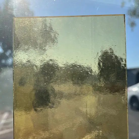 Wissmach COE 96-11 Honey Transparent Fusible Glass Sheet {4}