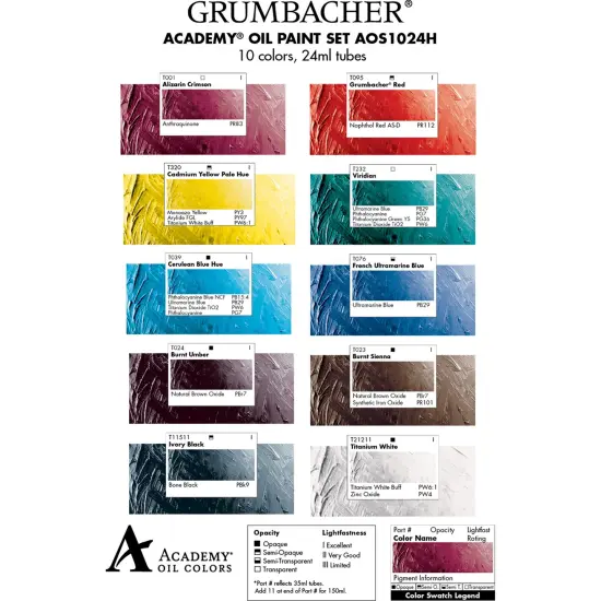 Grumbacher&reg; Academy&reg; Oil Wood Box Set, 13 pcs {3}