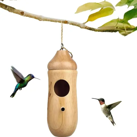 Hummingbird House Boxwood Hummingbird Nest Bird House for Outdoor Hanging Decor {4}