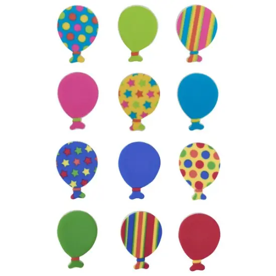 Bright Primary Balloons Sweet D&eacute;cor&reg; Edible Decorations 12ct {1}