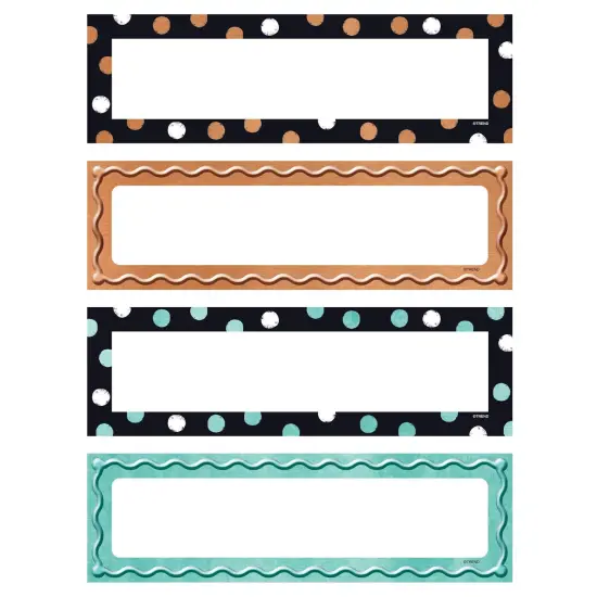 I &hearts; Metal&trade; Dots & Embossed Desk Toppers&reg; Name Plates Variety Pack, 32 Per Pack, 6 Packs {2}