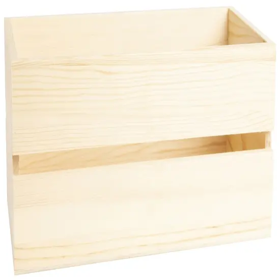 CousinDIY Wood CD Crate 5.8"X4.4"X11.5"-Natural {1}