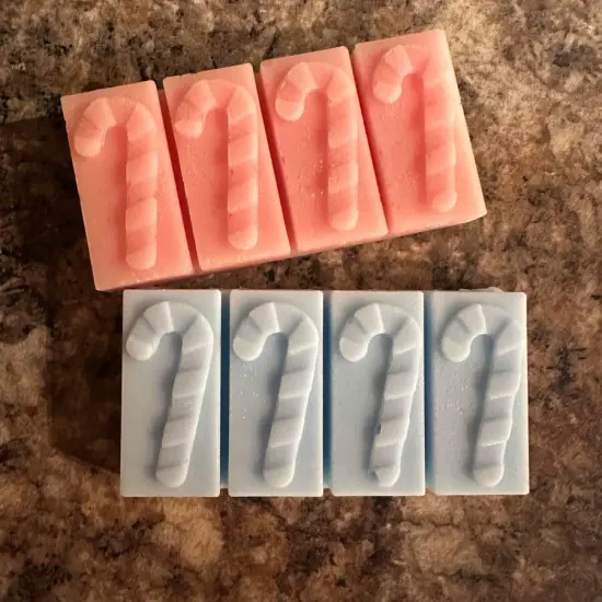 Candy Cane Wax Melt Snap Bar Silicone Mold {5}