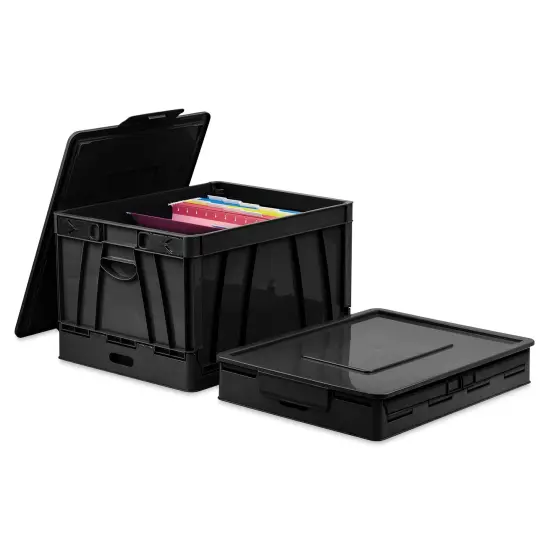 Storex Folding Storage Crate {1}