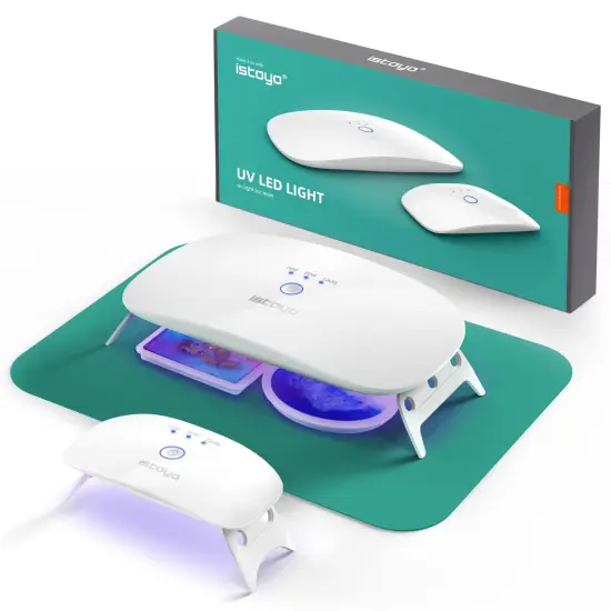 2 Pieces UV Light for Resin, Large Size Dual Wavelength UV Resin Light and Portable UV Lamp for Resin Curing, UV Resin Kit, Resin Supplies for UV Resin, Jewelry Making, DIY Craft {2}