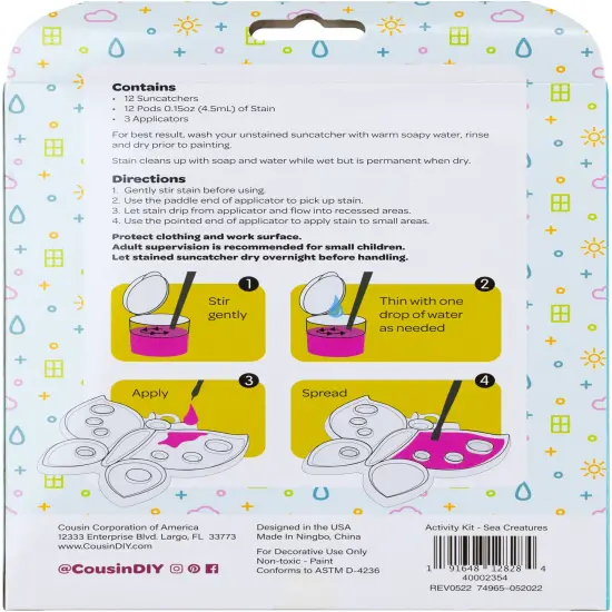CousinDIY Suncatcher Kit-Sea, Makes 12 {3}