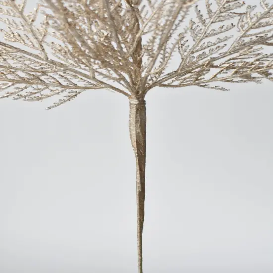 24" Faux Metallic Platinum Cedar Stem {4}