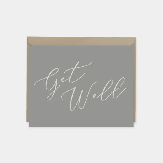 "Get Well" Script Card X {1}